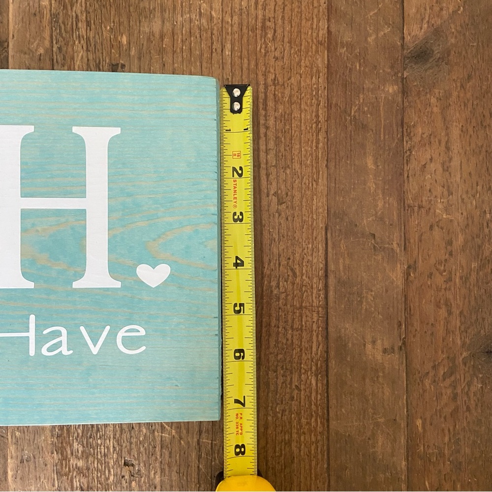 Wooden Beach Sign Teal with White Letters - Picture 2 of 4